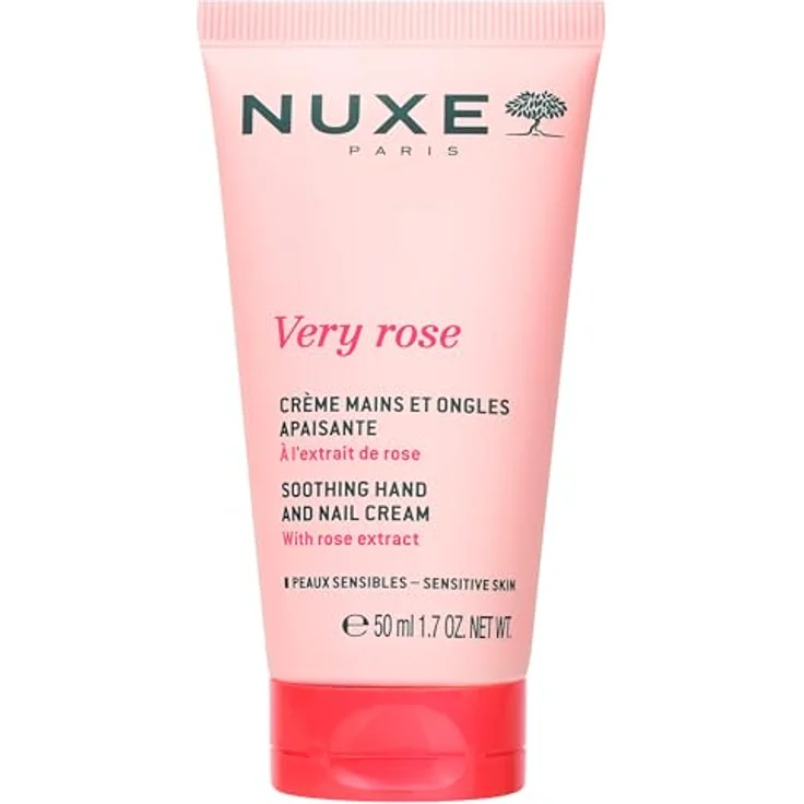 Nuxe Very Rose Soothing Hand & Nail Cream, beruhigende Handcreme für Damen, 50 ml, mit Rosennoten und seidiger Textur – Bild 1