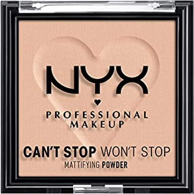 NYX Professional Makeup Can't Stop Won't Stop Mattifying Powder, mattierendes Puder für Damen, Farbton 04 Medium, 6 g, vegan und langanhaltend – Bild 1