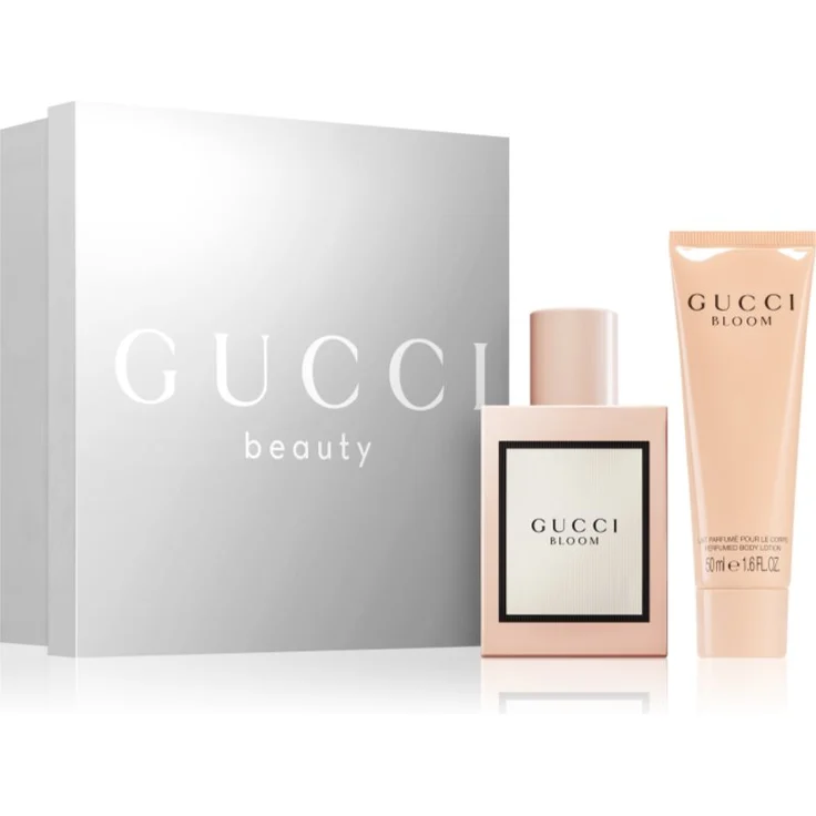 Gucci Bloom Geschenkset für Damen, Duftset mit Eau de Parfum 50 ml und parfümierter Bodylotion 50 ml, ideal als Geschenk