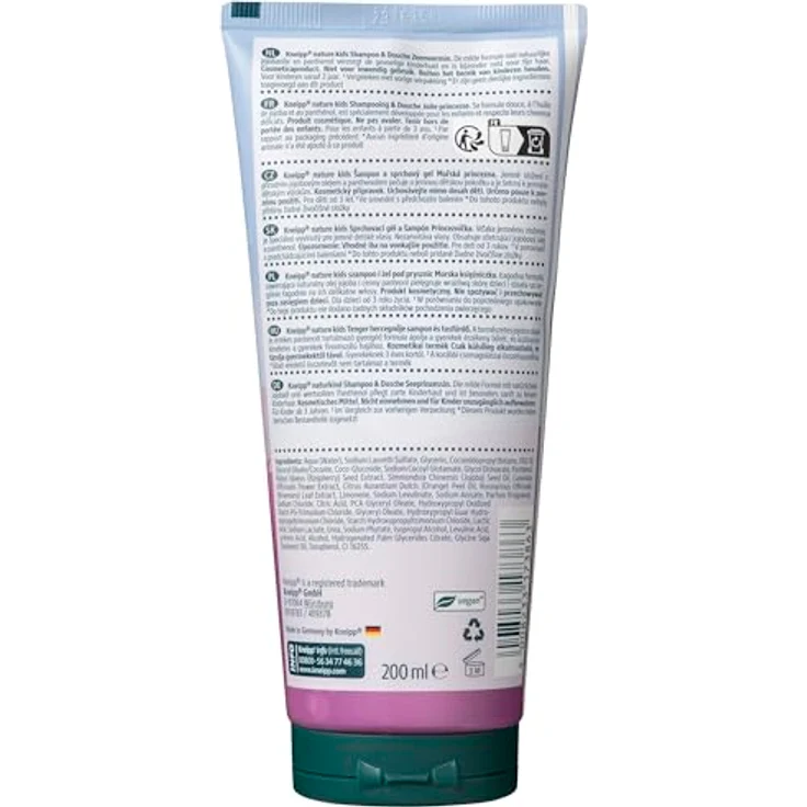Kneipp Naturkind Seeprinzessin Shampoo & Dusche - Himbeerduft, tränenfrei & leicht kämmbar, vegan 200ml – Bild 2