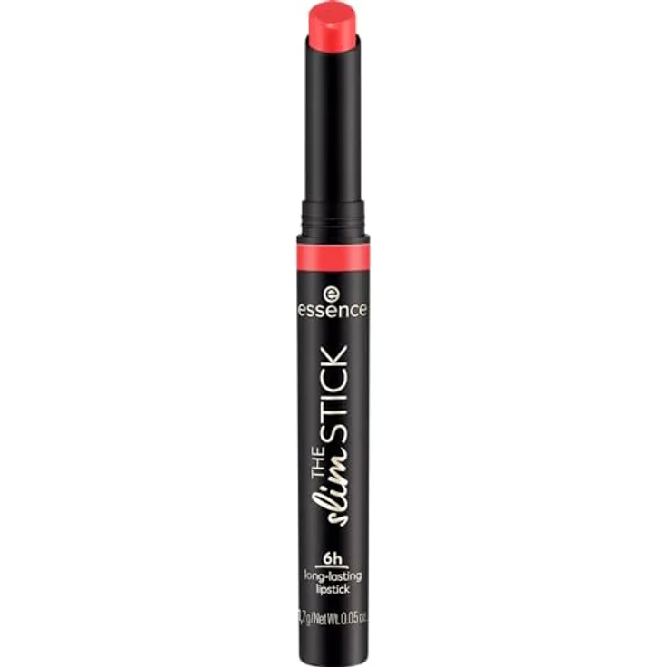 essence cosmetics THE slim STICK, Lippenstift, Nr. 108, Orange, langanhaltend, pflegend, Expressergebnis, farbintensiv, matt, vegan, ohne Parfüm, ohne Alkohol, ohne Parabene, 1er Pack (1.7g)