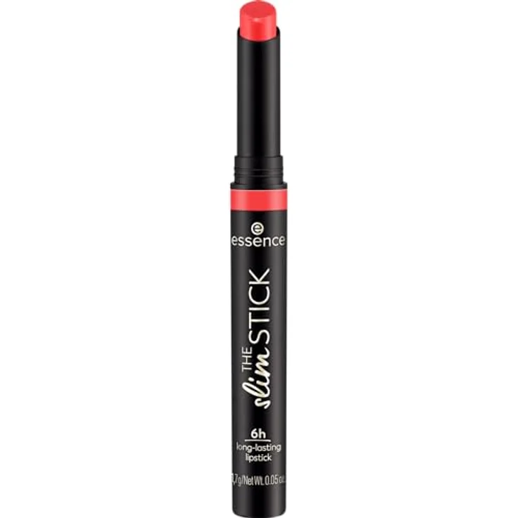 essence cosmetics THE slim STICK, Lippenstift, Nr. 108, Orange, langanhaltend, pflegend, Expressergebnis, farbintensiv, matt, vegan, ohne Parfüm, ohne Alkohol, ohne Parabene, 1er Pack (1.7g) – Bild 1