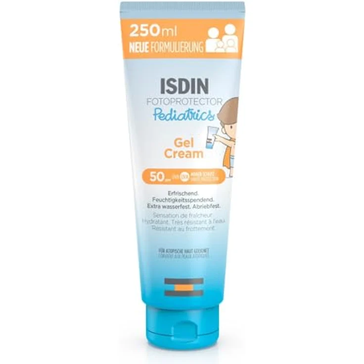 ISDIN Fotoprotector Ped.Gel Cream LSF 50 250ml, Sonnenschutz-Gel-Creme für Kinder