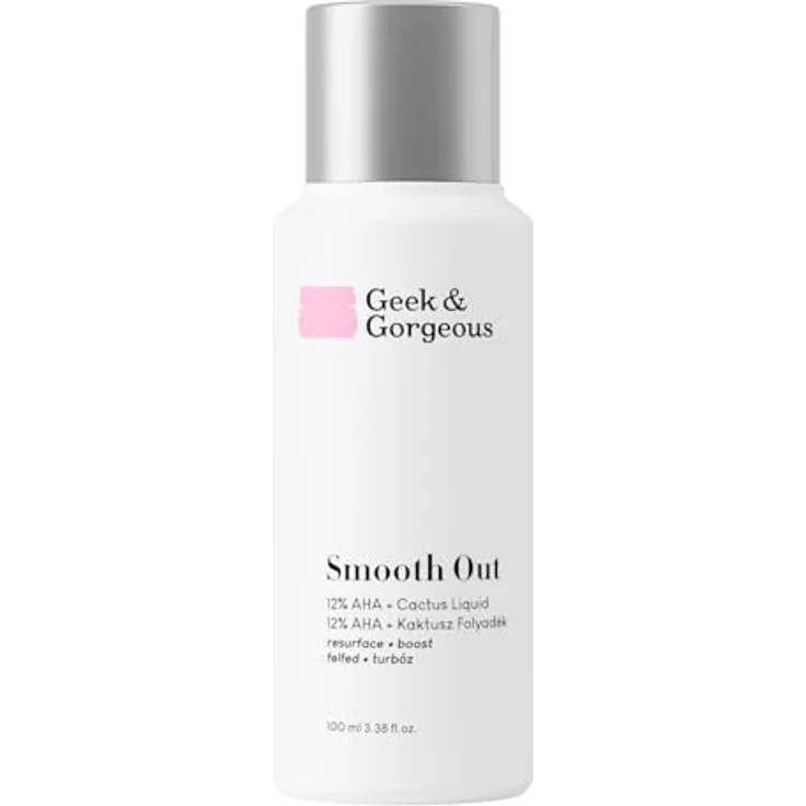 Geek & Gorgeous SMOOTH OUT - Gesichtspeeling mit 12% AHA und Feigenkaktus Extrakt - 100 ml für normale, trockene, fettige und Mischhaut