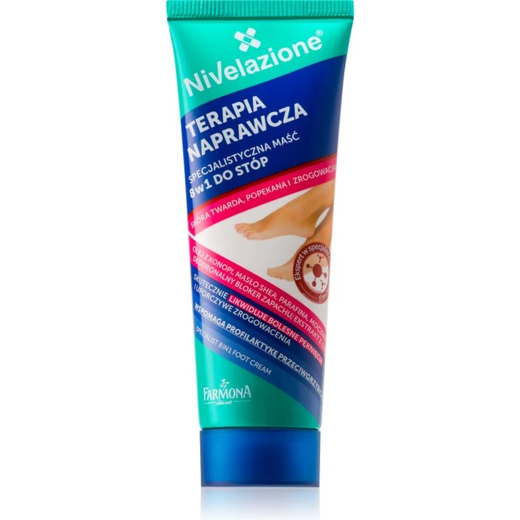 Farmona Nivelazione, pflegende Fußcreme für rissige Fußsohlen und Druckstellen, 50 ml, regenerierend und feuchtigkeitsspendend