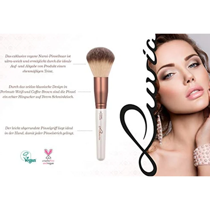 Luvia Cosmetics Kosmetikpinsel-Set Prime Vegan, 15 tlg., vegan Make-up Accessoires Set, Dekorative Kosmetik Make-up Accessoires – Bild 6