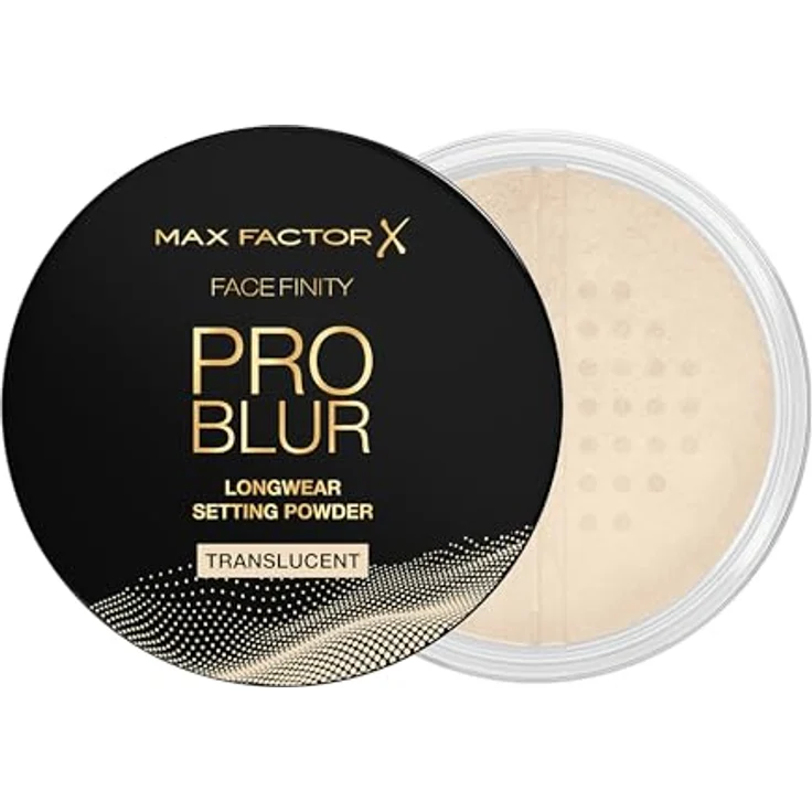 Max Factor Facefinity Pro Blur Fixierpuder, Translucent Farbton 001, für Glanzkontrolle und mattes Finish, leichtes Gesichtspuder, 10,5 g – Bild 1