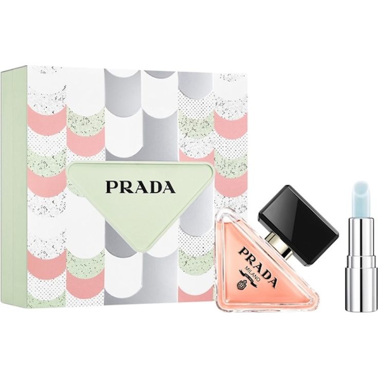 Prada Paradoxe Set, Damenduft 30 ml EdP und Lippenbalsam U001 Blue, blumiger Moschusduft mit hydratierender Micro-Blushing™-Technologie