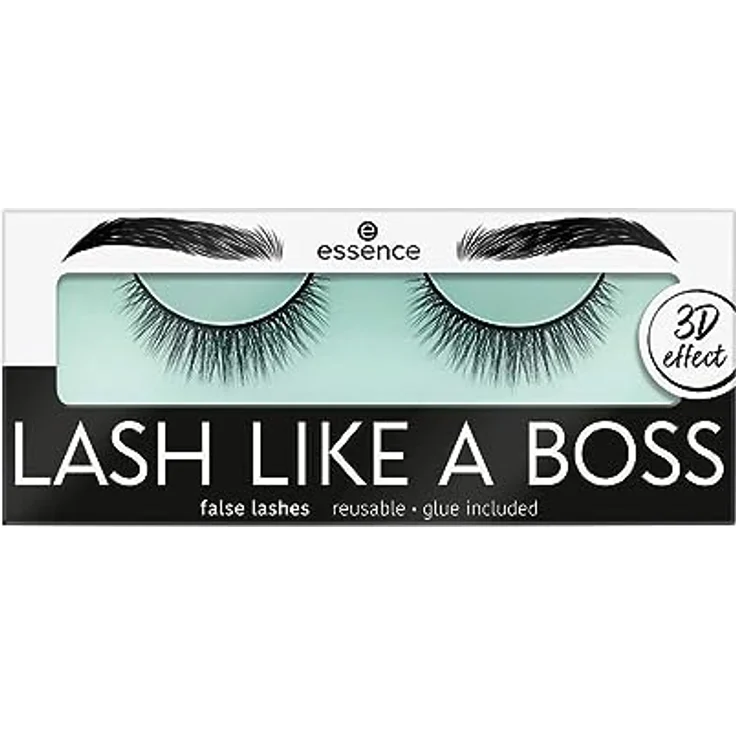 essence LASH LIKE A BOSS false lashes, künstliche Wimpern, Nr. 04, Schwarz, langanhaltend, volumengebend, vegan, ohne Mikroplastikpartikel, Nanopartikel frei, ohne Parfüm, 1er Pack (1pair) – Bild 1