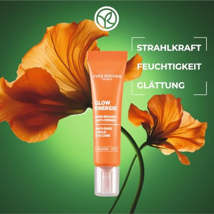Yves Rocher Glow Énergie Anti-Dark Circle Eye Care, Augenpflege mit Kapuzinerkresse & Koffein, reduziert Augenringe & Müdigkeitsanzeichen, parfümfrei, 15 ml – Bild 2