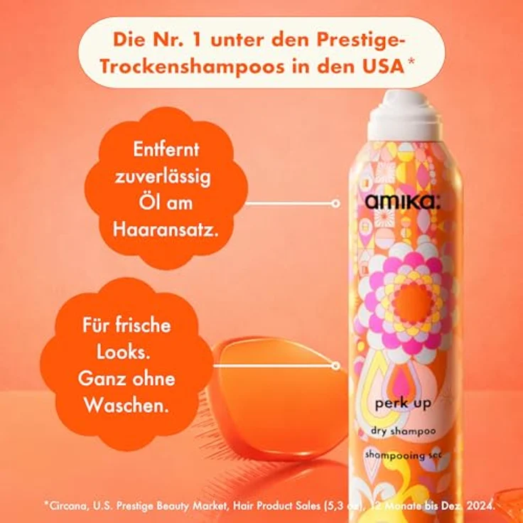 Amika Trockenshampoo Perk Up, talkfreies Trockenshampoo zur Ölabsorption und Geruchreduzierung, 67 ml – Bild 2