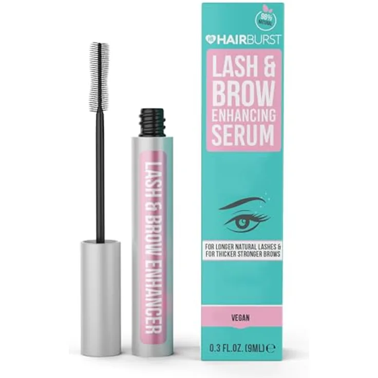 HAIR BURST Lash & Brow Verbesserndes Serum, Wimpernserum mit Rizinusöl und Natriumhyaluronat für Wimpernwachstum und vollere Augenbrauen, 98% natürliche Inhaltsstoffe