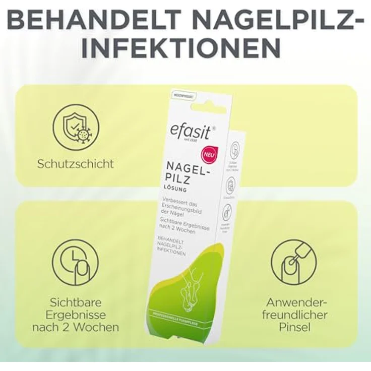 Efasit Nagelpilz Lösung, transparente Behandlung gegen Nagelpilz, 4 ml mit Schutzschicht – Bild 5