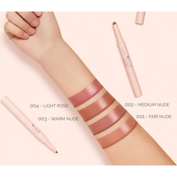 Pupa Vamp! Creamy Duo Lip Pencil #001 Fair Nude, Lippenstift mit präziser Konturdefinition und cremiger Textur, 1 g – Bild 3