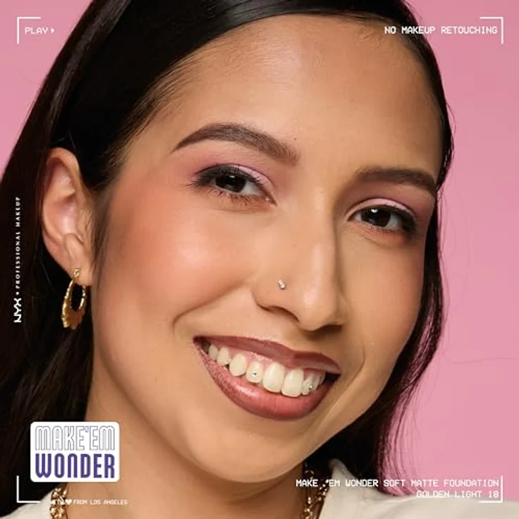 NYX Professional Makeup Make 'EM Wonder Foundation, Glow-Booster mit Vitamin C und Hyaluronsäure, 30 ml – Bild 7