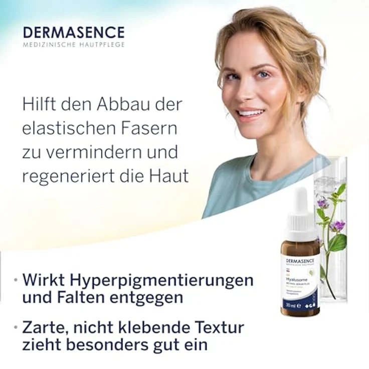 DERMASENCE Hyalusome Retinol Serum plus, 30 ml, Zellstimulierend, Hautglättend und Hautschützend – Bild 4