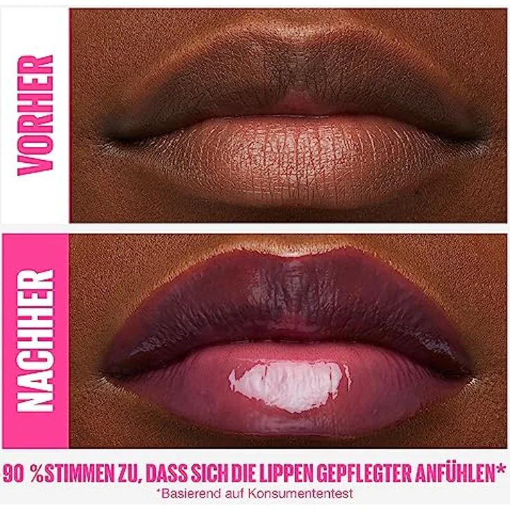 Maybelline New York Glänzender Lipgloss für voller wirkende Lippen, Feuchtigkeitsspendend, Mit Hyaluronsäure, Lifter Gloss Candy Drop, Farbe: Nr. 021 Gummy Bear (Rose), 1 x 5,4 ml – Bild 2