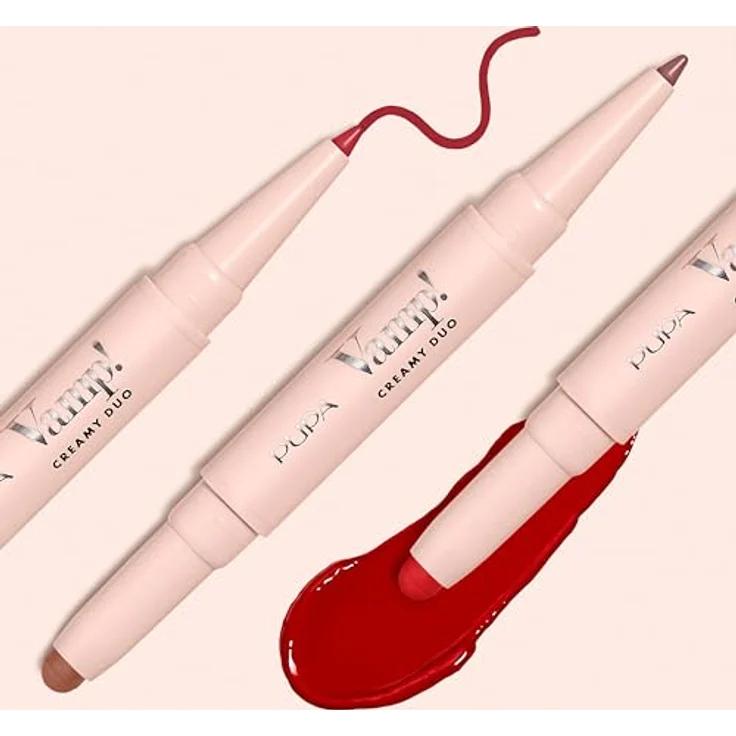 Pupa Vamp! Creamy Duo Lip Pencil #001 Fair Nude, Lippenstift mit präziser Konturdefinition und cremiger Textur, 1 g – Bild 4