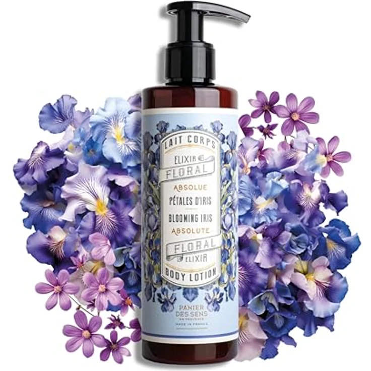 Panier des Sens Iris Petals Natural Moisturizer Bodylotion, 250ml mit Olivenöl und Sheabutter, 96% natürliche Inhaltsstoffe, Made in France – Bild 1