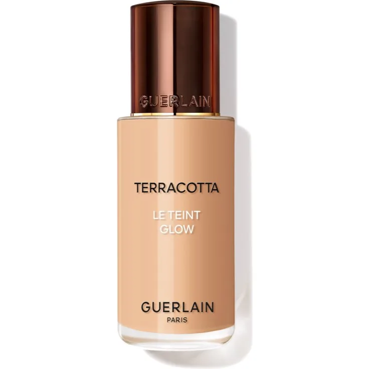 GUERLAIN Terracotta Le Teint Glow, flüssiges aufhellendes Make-up für ein natürliches Aussehen, Farbton 3W Warm, 35 ml