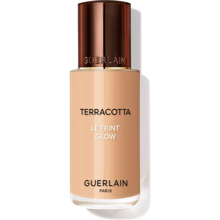 GUERLAIN Terracotta Le Teint Glow, flüssiges aufhellendes Make-up für ein natürliches Aussehen, Farbton 3W Warm, 35 ml