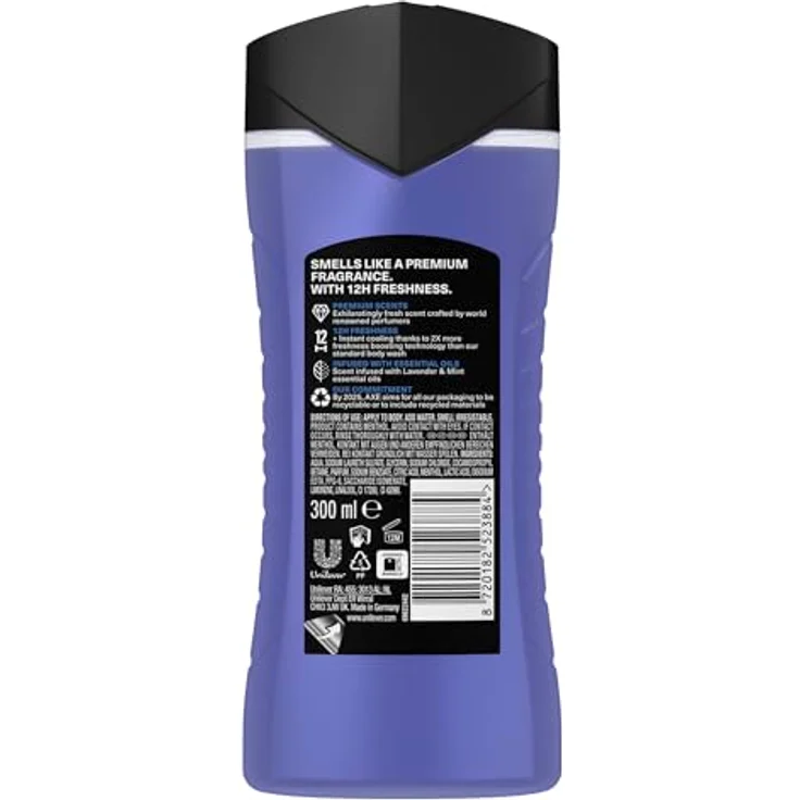 Axe Fine Fragrance Collection Duschgel Blue Lavender Premium Body Wash für 12H langanhaltende Frische 300 ml – Bild 2