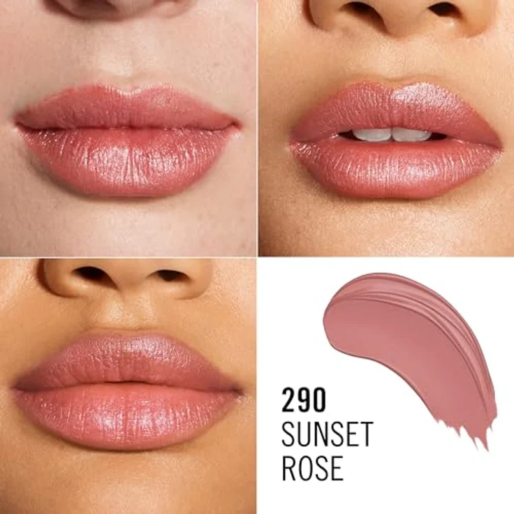 Rimmel London Lasting Finish 290 Sunset Rose Satinlipstick, Langanhaltend, Satin Finish, Feuchtigkeitsspendend, Vegane Formel, 4 g – Bild 2