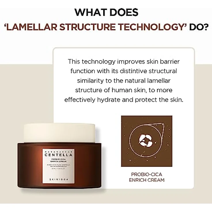 SKIN1004 Madagascar Centella Probio-Cica Enrich Cream 50ml, Aufhellend und Anti-Falten, Hautreizungstest abgeschlossen – Bild 3