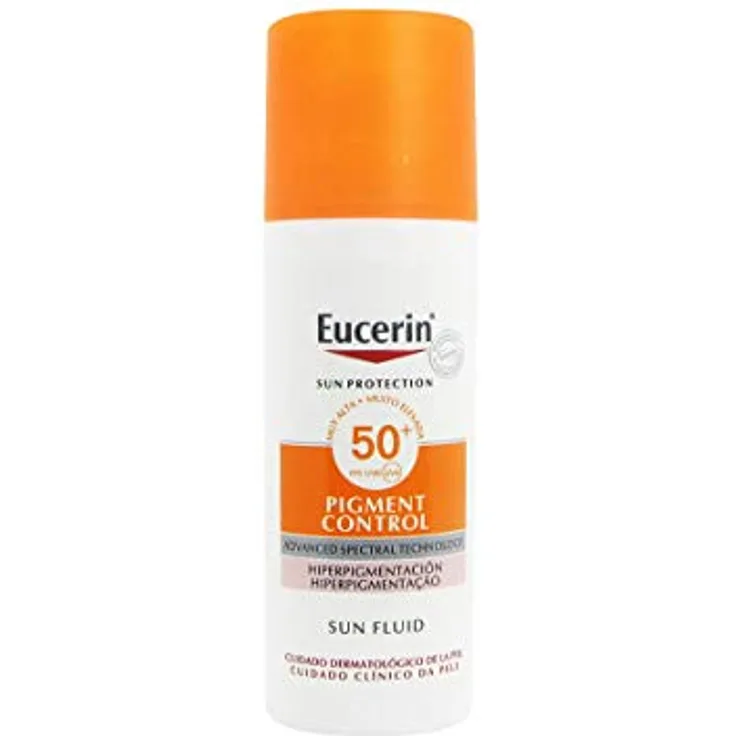 Eucerin Sun Fluid Pigment Control, Sonnencreme mit SPF 50, 50 ml für empfindliche Haut
