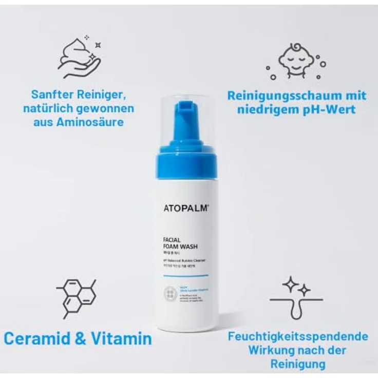 ATOPALM MLE Cleansing, sanfter Reinigungsschaum für empfindliche trockene Haut, 150 ml – Bild 3