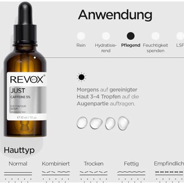 Revox Just 5% Caffeine Solution Augenserum gegen Augenringe und Schwellungen 30 ml für Frauen – Bild 6