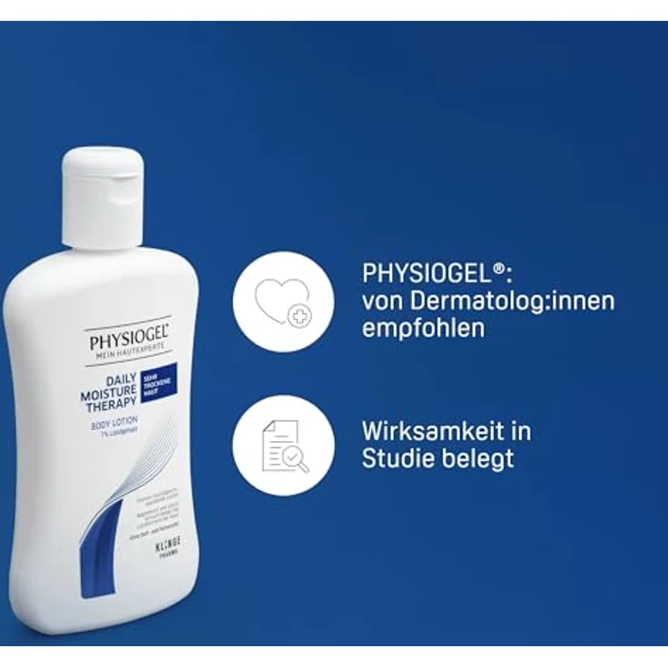 PHYSIOGEL Daily Moisture Therapy Body Lotion 200 ml – feuchtigkeitsspendende Körperlotion für sehr trockene Haut – Körpercreme für schnelle Feuchtigkeitsversorgung – Bild 5