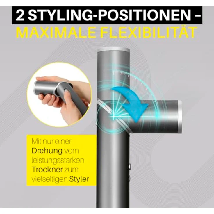 VITALmaxx Warmluftbürste, Hair Styler Flex in Farbe, WEEE-Reg.-Nr. DE 66809917 – Bild 2
