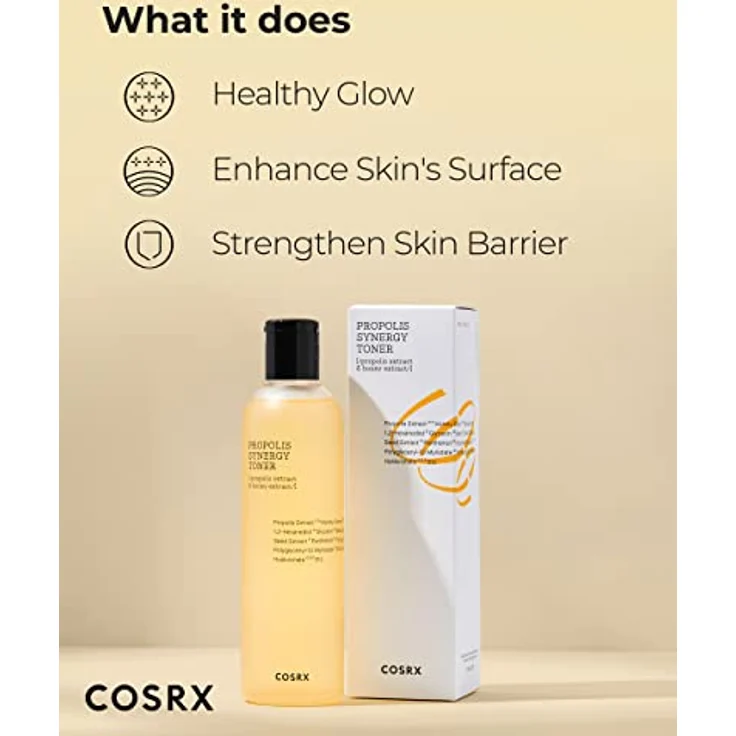 COSRX Full Fit Propolis Synergy Toner, 150 ml / 5.07 fl.oz | Daily Boosting Toner with Propolis 72.6% | Korean Skin Care, Paraben Free, Golden Toner – Bild 3