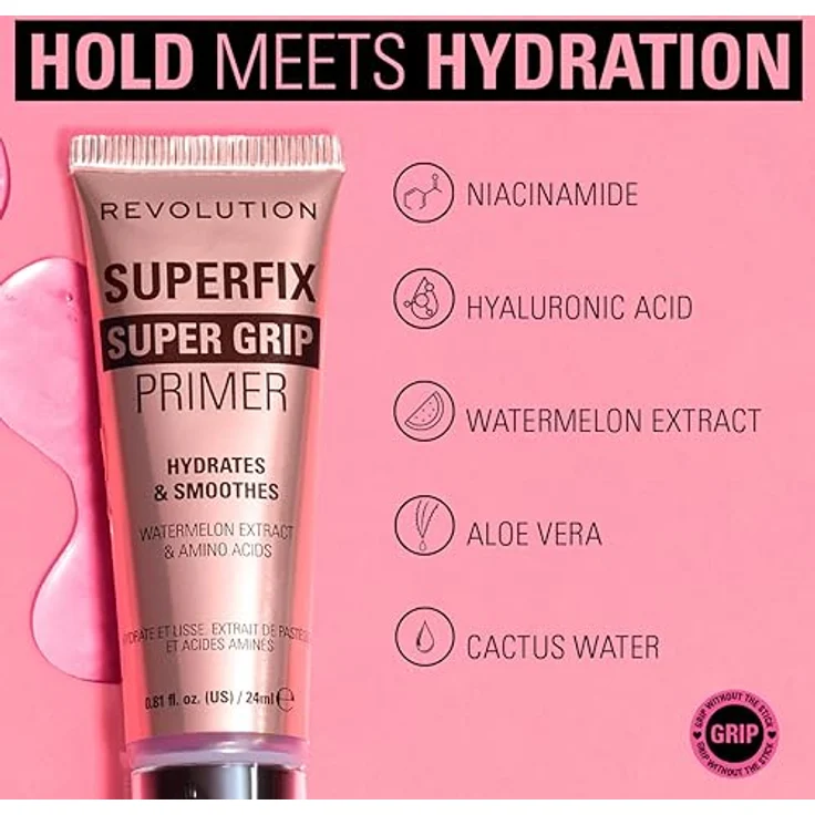 Makeup Revolution Superfix Primer unter dem Make-up, feuchtigkeitsspendend mit Langzeiteffekt, 24 ml – Bild 4