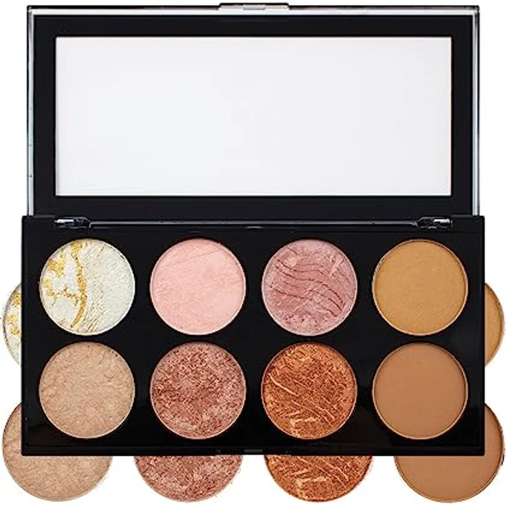 Makeup Revolution Ultra Blush Palette Golden Sugar, 8-in-1 Bronzer, Blush und Highlighter, 13 g – Bild 1