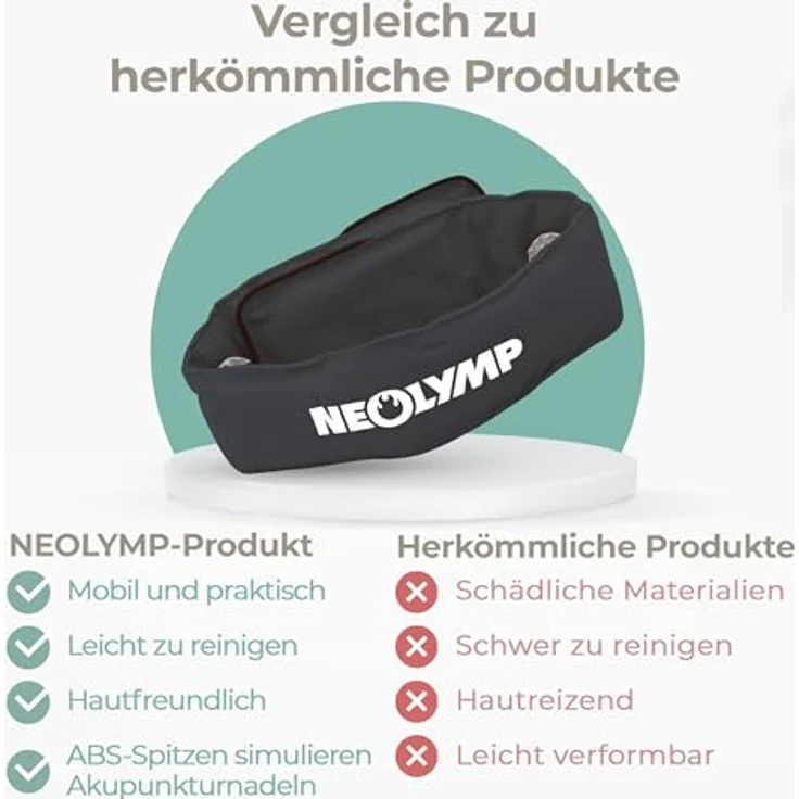NEOLYMP Akupressur Stirnband, verstellbar mit Nadelmatte für Kopf- und Kiefermassage, vielseitige Stimulation zur Förderung des Wohlbefindens – Bild 7