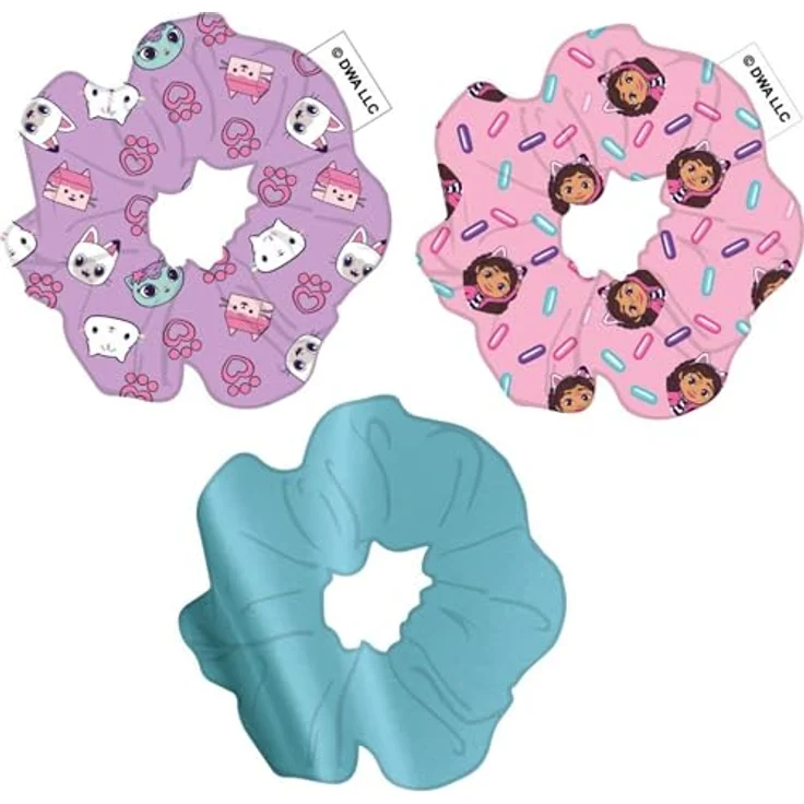 Cerda Haargummi Gabby’s Dollhouse Set – 3 Scrunchies für Kinder, bunt, haarschonend, elastisch, 3-tlg. – Bild 2