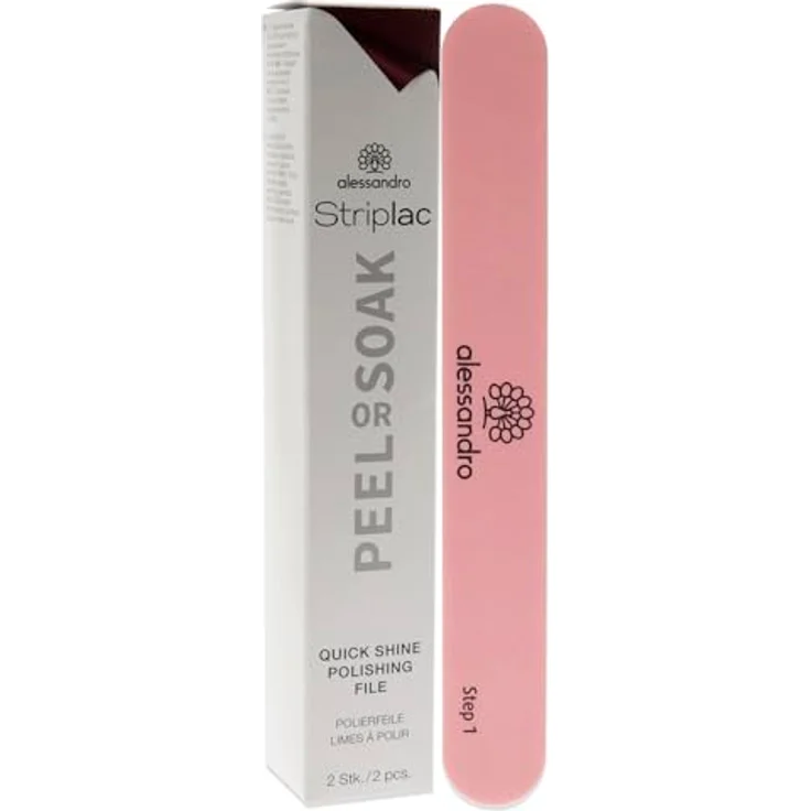 alessandro Striplac Peel Or Soak Polish File - Zwei-Step Polierfeile für hochglänzende Nägel, 2 x 1 Stück – Bild 3