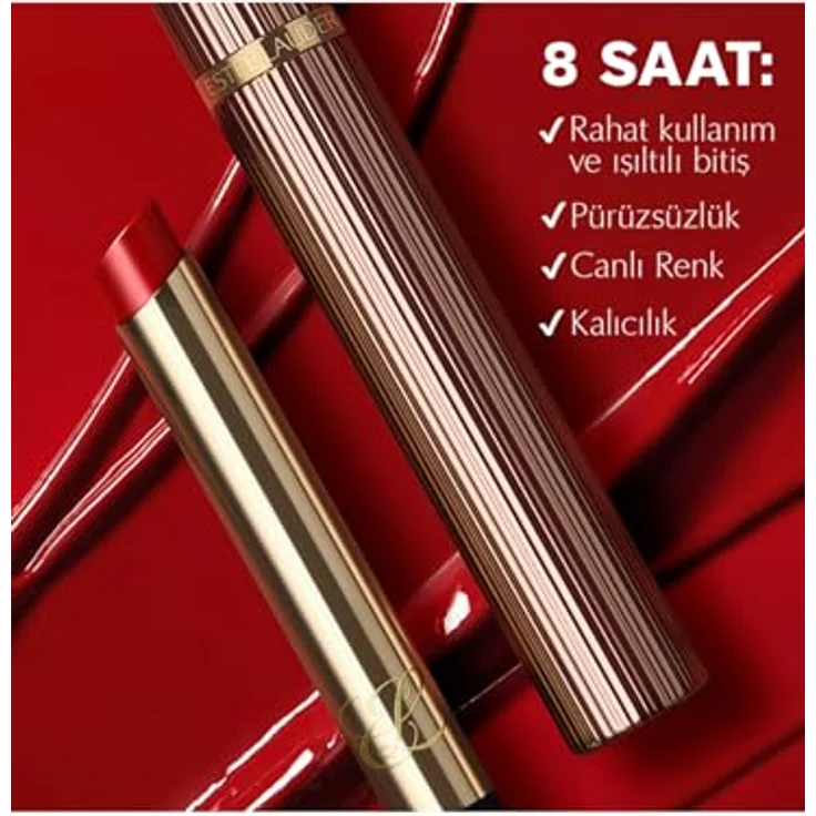 Estée Lauder Pure Color Explicit Slick Shine Lipstick, langanhaltender Lippenstift mit hohem Glanz, Farbton Adrenaline Rush, 7 g – Bild 6