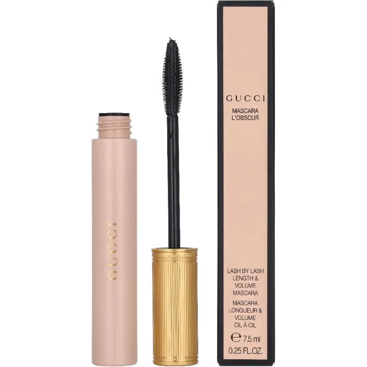 Gucci L'Obscur Mascara #01 Eve Black, verlängernde Wimperntusche mit langanhaltendem Tragekomfort, 7,5 ml