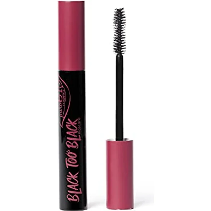 puroBIO Cosmetics Black too Black Volumen- und Pflegemascara, 9,9 ml, für intensives Volumen und perfekte Wimperntrennung, vegan – Bild 2