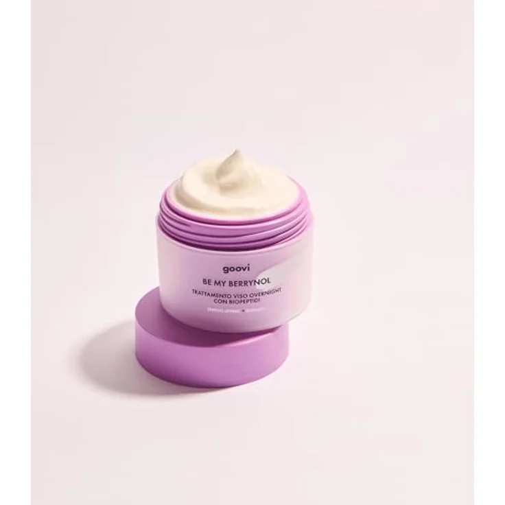 GOOVI Be My Berrynol Overnight Treatment, Regenerierende Nachtcreme mit Lifting-Effekt, 50ml - Straffende Gesichtspflege gegen Falten & müde Haut mit natürlicher Formel und Hyaluronsäure – Bild 5