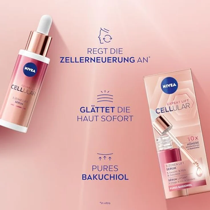 NIVEA Cellular Expert Lift 3-Zonen Lift Serum, straffendes Gesichtsserum mit Bakuchiol, 30 ml – Bild 2