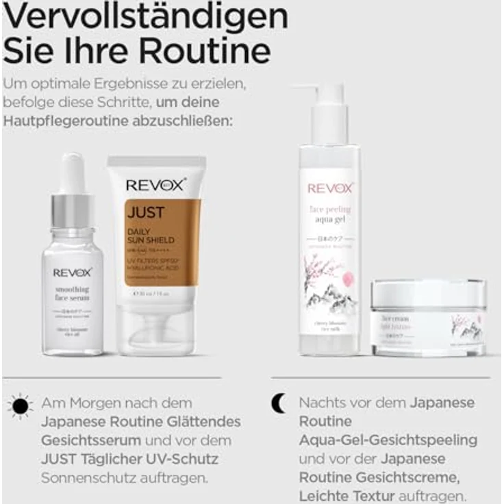 Revox B77 JAPANESE ROUTINE Reinigungsgel für das Gesicht, 150 ml, sanfte Gesichtsreinigung mit Panthenol und Koffein – Bild 6