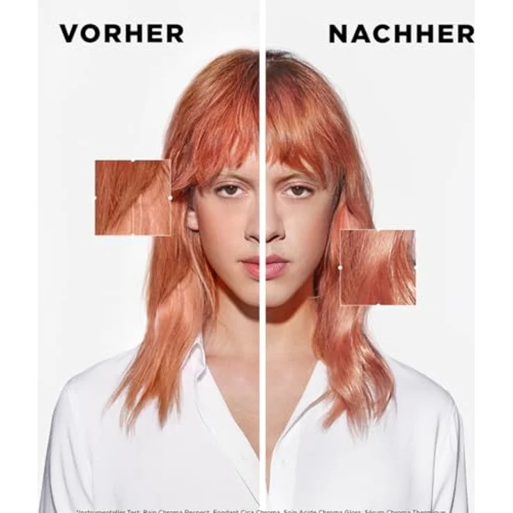 Kerastase Chroma Absolu, Pflegendes Shampoo für geschädigtes und coloriertes Haar, Mehr Glanz und Geschmeidigkeit, 500 ml Nachfüllpack – Bild 4