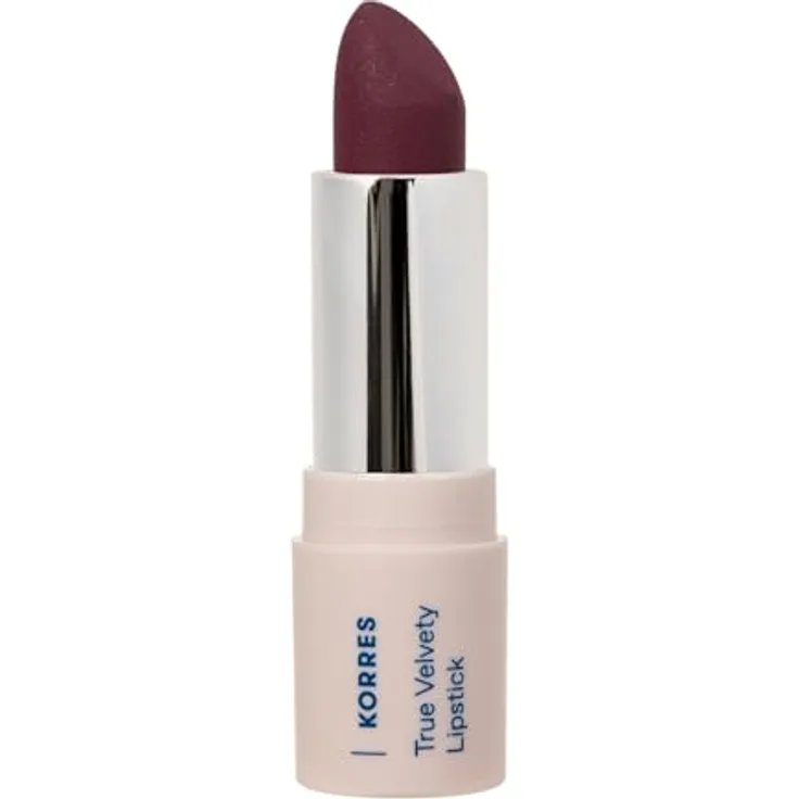 KORRES True Velvety Lipstick Deep Berry 29, Lippenstift mit intensiver beeriger Farbe, cremiger Textur, hoher Deckkraft & semi-mattem Finish, vegan, 3g
