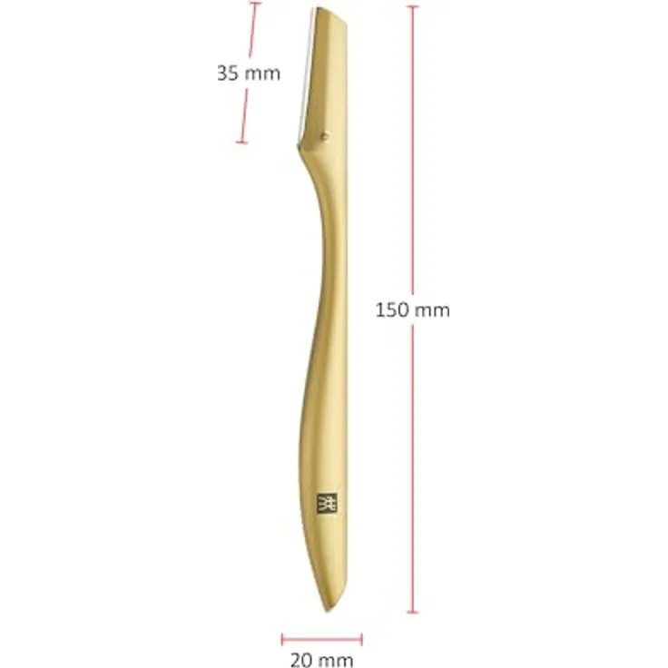 Zwilling Beauty Dermaplaning-Rasierer für das Gesicht, 2-in-1 mit Präzisionskappe und Edelstahlklingen, gold – Bild 9
