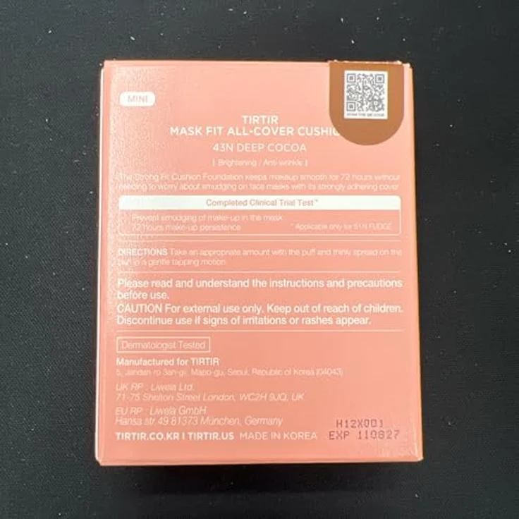 TIRTIR Mask Fit Aura Cushion Mini, mattierendes Make-up im Schwämmchen, 4.5 g, Farbton 43N Deep Cocoa, mit ausgezeichneter Abdeckung und feuchtigkeitsspendender Formel – Bild 8