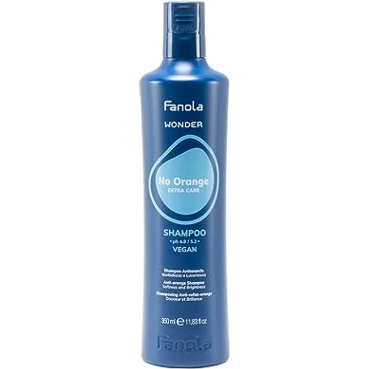 Fanola Wonder No Orange Shampoo, 350 ml - Langlebiges und flexibles Shampoo in kühler Optik
